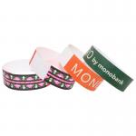 Tyvek Material Paper Event Wristbands With Logo Print Tear Resistant for sale