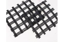 China Asphalt Reinforcement Bitumen Coated Fiberglass Biaxial Geogrid Landfill And Embankment Support supplier
