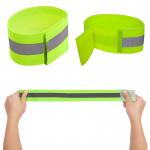 Fluorescent Orange Reflective Armbands For Running Tape Elastic Bands Leg Bind Green Safety Running Ankle for sale
