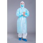 Knitted Cuffs 40GSM PP Non Woven Disposable Isolation Gown for sale