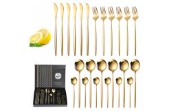China 24 Pcs Cutlery Set Quality Gold Finish supplier