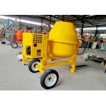 Portable Mini Concrete Mixer 300/350/400/450L Concrete Mixer Diesel / Gasline / Electric Engine Color Yellow for sale
