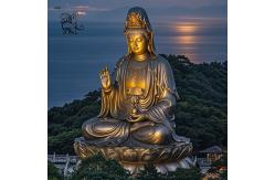 China Guanyin Bodhisattva Bronze Buddha Statue Kuan-yin Avalokitesvara Sculpture Buddhism Religious Figure Large supplier
