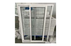 China Customized Aluminum Sliding Glass Window For House White Tempered Glass Window supplier