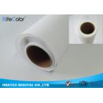 Inkjet Print Fabric Polyester Canvas Rolls With Blank White Matte Coated Surface for sale