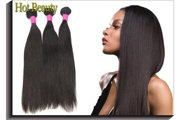 Double Weft Virgin Human Hair Extensions Milk Straight / Body Wave Bundles