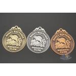 Custom Engraved 2D Model Medals Antique Gold / Silver / Copper Plating for sale