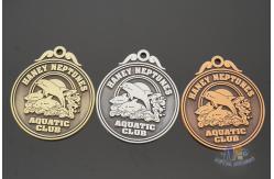 China Custom Engraved 2D Model Medals Antique Gold / Silver / Copper Plating supplier
