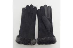 China Fashion customized sheepskin touch screen gloves winter warm with fur cuff supplier