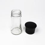 Round Glass Spice Black 2 In 1 148.9g 100ml Pepper Salt Mill