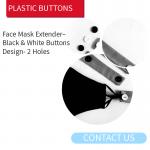 Face Mask Extender 2 Holes 26mm Black Clothing Buttons for sale