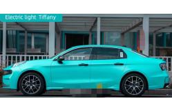 China Matte Tiffany Car Wrap Film Air Release With Removable Acrylic Adhesive supplier