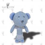 Custom Animal Baby Soft Animal Handbell Stuffed Bear Baby Rattle for sale