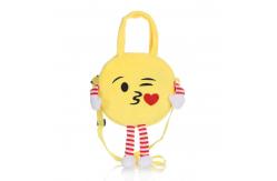 China Machine Washable Emoji Plush Backpack With PP Cotton Filled supplier