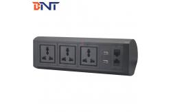 China movable style with double universal power plug clamp on table socket BTS-409 supplier