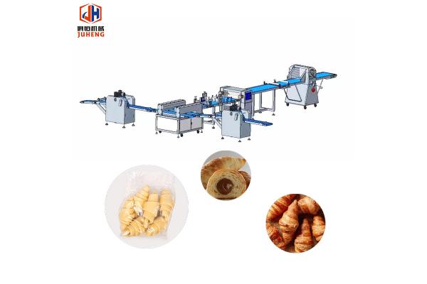 2000 - 3000 Pcs/H Automatic Croissant Making Machine Frozen Croissant Dough Sheeter Machine