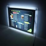 A3 A4 Hanging Real Estate Hanging Led Frame Led Crystal Led Lightbox for sale