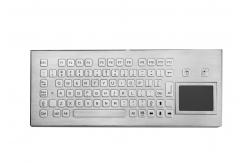China Weatherproof  stainless keyboard industrial metal keyboard with touchpad and function keys supplier