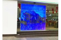 China Indoor Transparent Video Glass Screen Multi Language Support For Showcase supplier