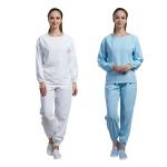 Hospital Surgical Anti Static Garments Used Long Sleeve White Cotton Gown for sale
