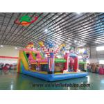 Anti Ruptured 8 X 6M Colorful Clown Theme Inflatable Fun City for sale