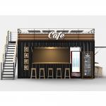 Compact Mobile Expandable Prefab House For Fashion Cafe Shop And Boutique Wine Bar for sale