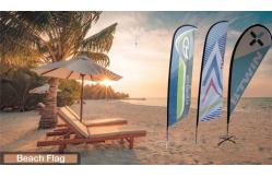 China Single Double Sided 4.2m Teardrop Advertising Flags Waterproof supplier