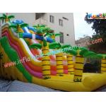 PVC Tarpaulin Giant Dinosaur PVC Dry Commercial Inflatable Slide With Customised for sale