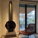 ISO9001 Indoor Wood Burning Fire Pits Wall Mounted Suspended Wood Stove for sale