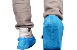 China Clean Use Waterproof Various Size Disposable CPE Plastic Shoe Cover Elastic supplier