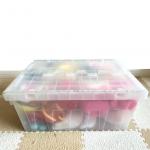 Durable Stackable Plastic Nesting Crate with Attached Lid External Size 600*400*265mm for sale