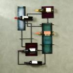 8 Bottle Wall Mounted Retail Wine Display Racks Customzied Surface Treatment for sale
