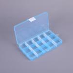 15 Grid Plastic Organizer Box Blue Storage Case for Jewelry Beads for sale