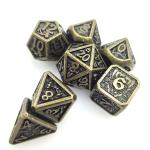 Tabletop Gaming Dice Set Polyhedral Wear Resistant Metal Mini Dice Metal Antiwear For Yellow for sale
