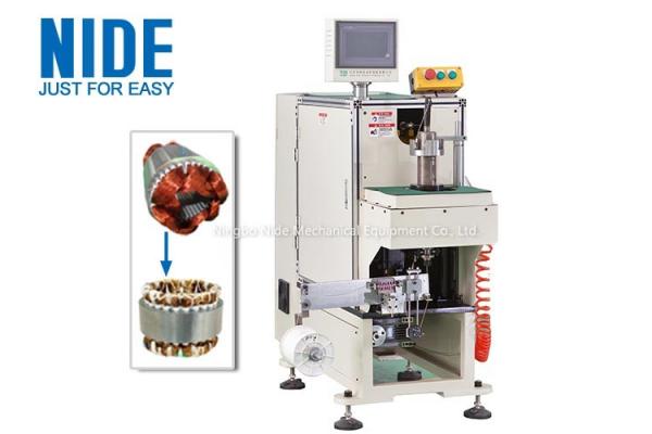 Fan motor stator coil slot winding lacing machine touch screen control