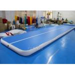 Flexible Inflatable Air Track Gymnastic Blue Surface Mattress For Sport for sale