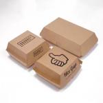 Custom Hamburger Boxes Rigid Boxes made of Paper Cardboard for Take Out