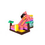 Pink Flamingo Theme Inflatable Slide Amusement Park Inflatable Slide Toys For Kids And Adults for sale