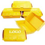 Food Grade Corrugated Paper Packaging Box Sandwich Packaging Long Clam Shell Burger Box for sale