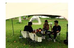 China Butterfly Square Sun Canopy Outdoor Vinyl Camping Canopy Windproof Waterproof supplier