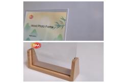 China Personalized Picture Display Frame With Acrylic Panel And Wooden Base supplier