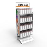 Custom Aerosol Paint Steel Display Rack Race Gas Store Display Stand For Moter Racing for sale