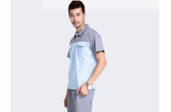 China Lapel Adults Industrial Workwear No Wrinkling With Good Wash Fastness supplier