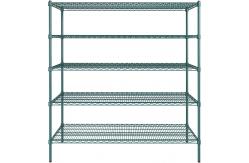 China 445lbs 200kg Five Tier Storage Home Wire Shelving With Wheels supplier