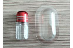China 14mm 2ml Single Pill Container PS Plastic Bottle With Metal Cap supplier