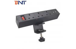 China 3 Outlets with dual usb charger desk clamp British power strip table socket supplier