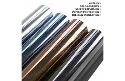 China 2mil Metal Mirror Building Reflective Film Roll Self Adhesive Glass Wall Tinting supplier