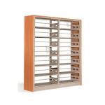 Library 2.0mm Thickness Metal Storage Rack Wooden Frame Steel Storage Rack for sale
