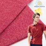 Loose Polo Shirt Cotton Fabric Solid Lycra Knitted Texture 170g 175cm for sale
