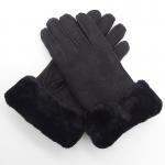 Customized winter warm double face Australia sheepskin shearling gloves